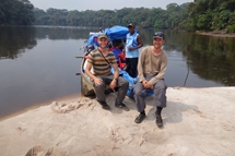 Expedition organisers: Wannes Hubau, John Tshibamba Mukendi, Simon Lewis (photo: Wannes Hubau, DRC, 2014)